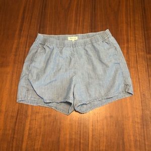 🌹 Madewell Chambray Pull-Up Shorts
